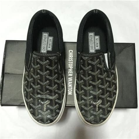 vans x goyard slip on|Vans x Goyard custom design low sneakers blue men 9.5.